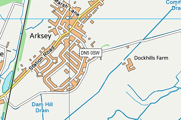 DN5 0SW map - OS VectorMap District (Ordnance Survey)