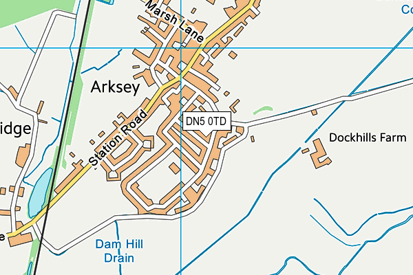 DN5 0TD map - OS VectorMap District (Ordnance Survey)