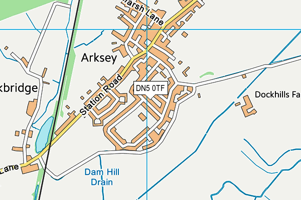 DN5 0TF map - OS VectorMap District (Ordnance Survey)