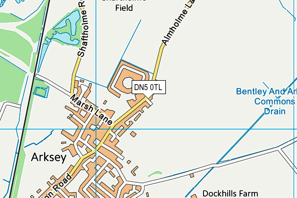 DN5 0TL map - OS VectorMap District (Ordnance Survey)