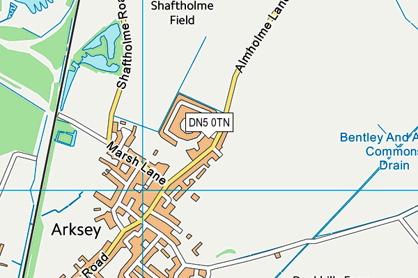 DN5 0TN map - OS VectorMap District (Ordnance Survey)