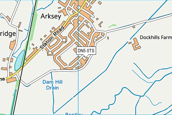 DN5 0TS map - OS VectorMap District (Ordnance Survey)