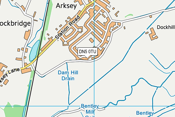 DN5 0TU map - OS VectorMap District (Ordnance Survey)