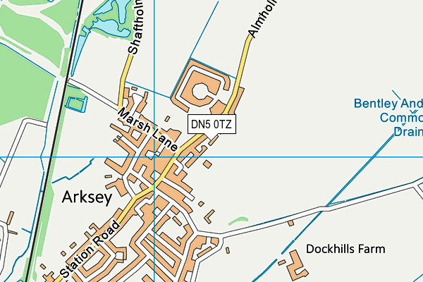DN5 0TZ map - OS VectorMap District (Ordnance Survey)
