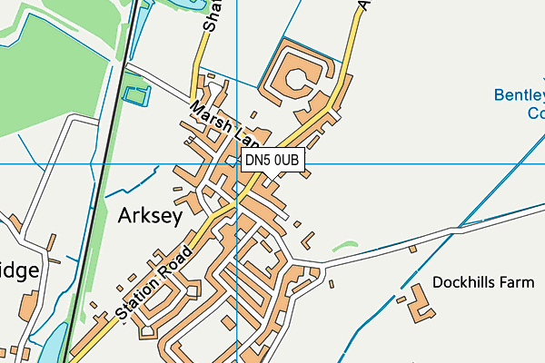 DN5 0UB map - OS VectorMap District (Ordnance Survey)