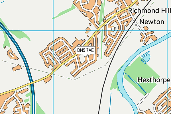 DN5 7AE map - OS VectorMap District (Ordnance Survey)