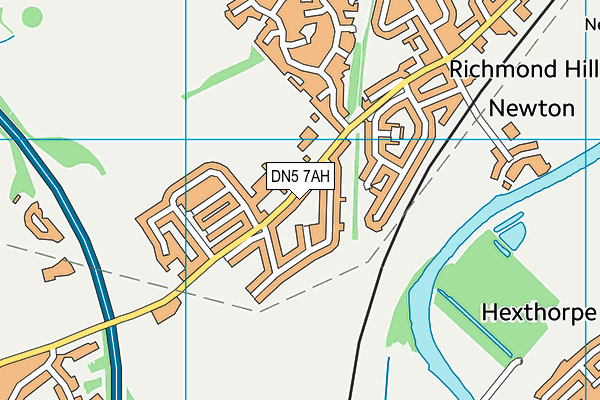 DN5 7AH map - OS VectorMap District (Ordnance Survey)