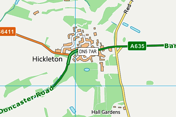 DN5 7AR map - OS VectorMap District (Ordnance Survey)