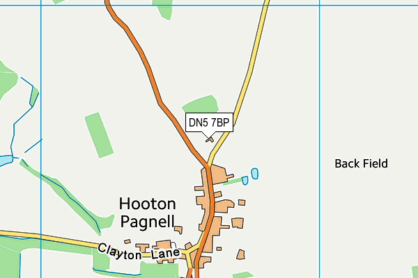 DN5 7BP map - OS VectorMap District (Ordnance Survey)