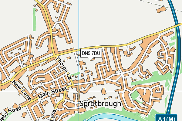 DN5 7DU map - OS VectorMap District (Ordnance Survey)