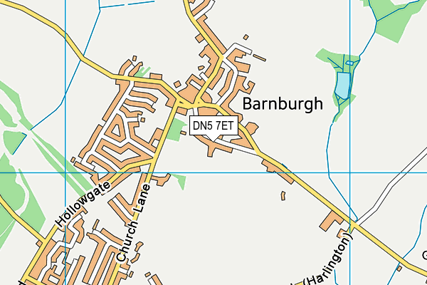 DN5 7ET map - OS VectorMap District (Ordnance Survey)