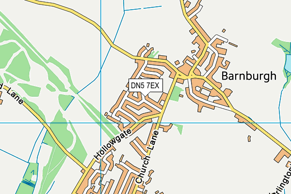 DN5 7EX map - OS VectorMap District (Ordnance Survey)