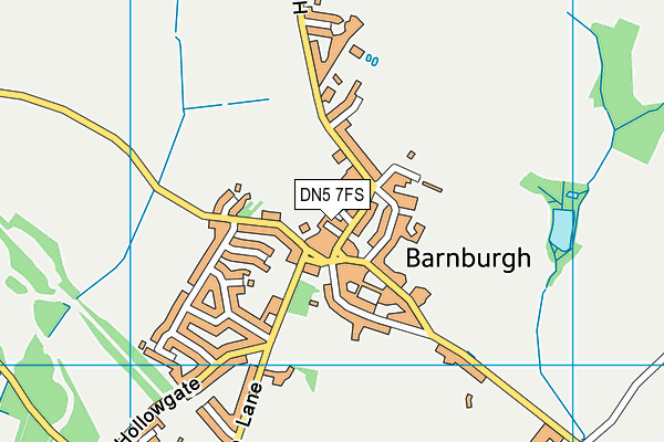 DN5 7FS map - OS VectorMap District (Ordnance Survey)