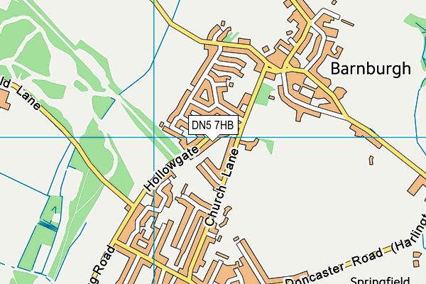 DN5 7HB map - OS VectorMap District (Ordnance Survey)
