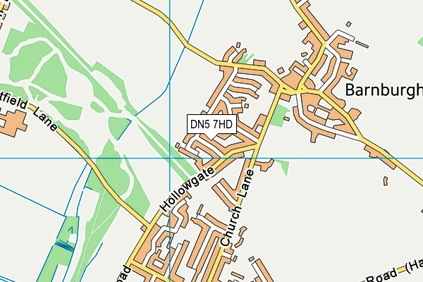 DN5 7HD map - OS VectorMap District (Ordnance Survey)
