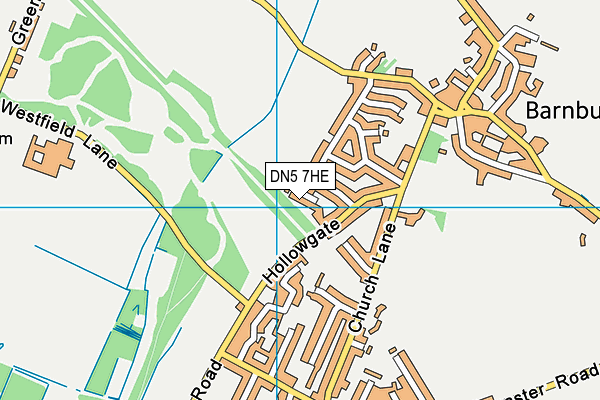 DN5 7HE map - OS VectorMap District (Ordnance Survey)