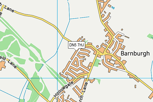 DN5 7HJ map - OS VectorMap District (Ordnance Survey)