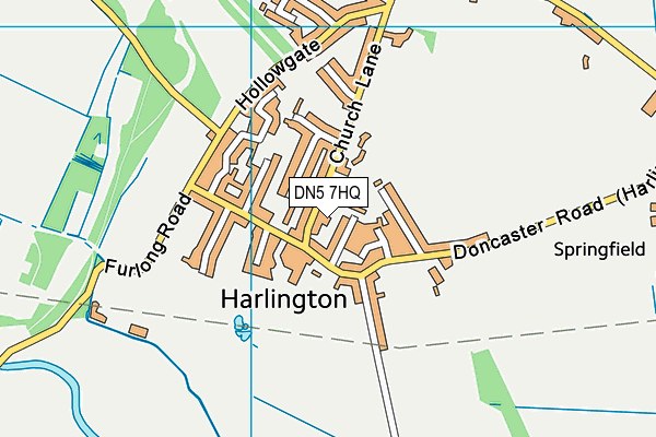 DN5 7HQ map - OS VectorMap District (Ordnance Survey)