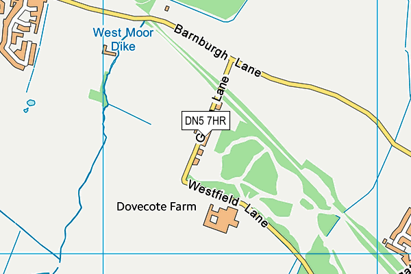 DN5 7HR map - OS VectorMap District (Ordnance Survey)