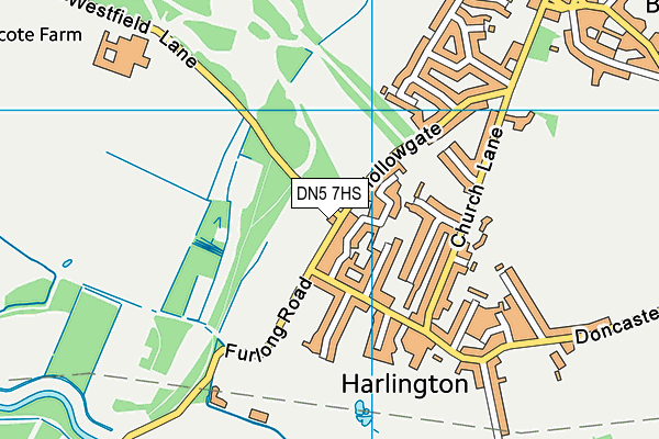 DN5 7HS map - OS VectorMap District (Ordnance Survey)