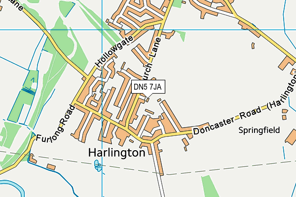 DN5 7JA map - OS VectorMap District (Ordnance Survey)