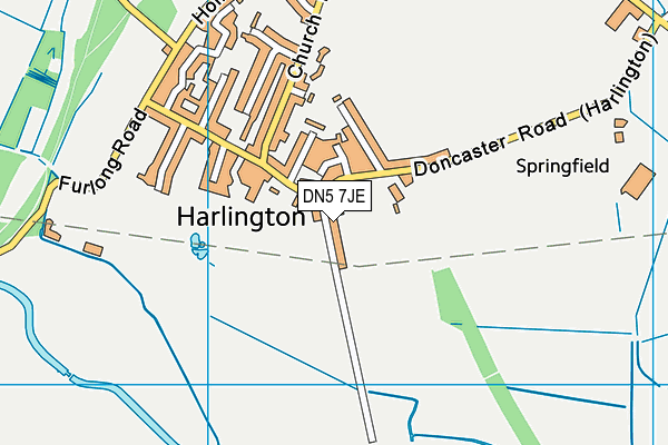 DN5 7JE map - OS VectorMap District (Ordnance Survey)