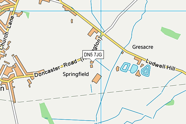 DN5 7JG map - OS VectorMap District (Ordnance Survey)