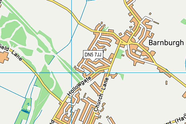DN5 7JJ map - OS VectorMap District (Ordnance Survey)