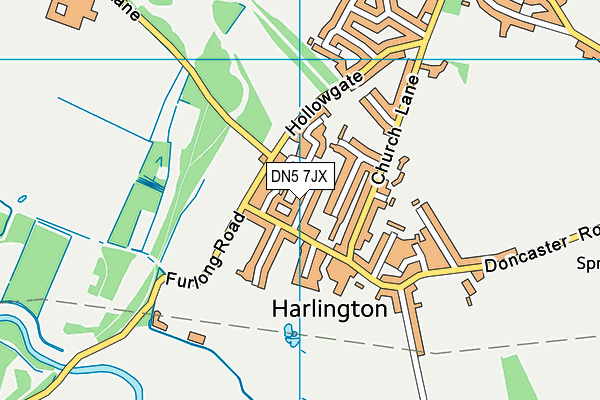 DN5 7JX map - OS VectorMap District (Ordnance Survey)