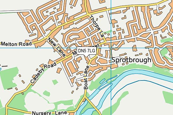 DN5 7LG map - OS VectorMap District (Ordnance Survey)