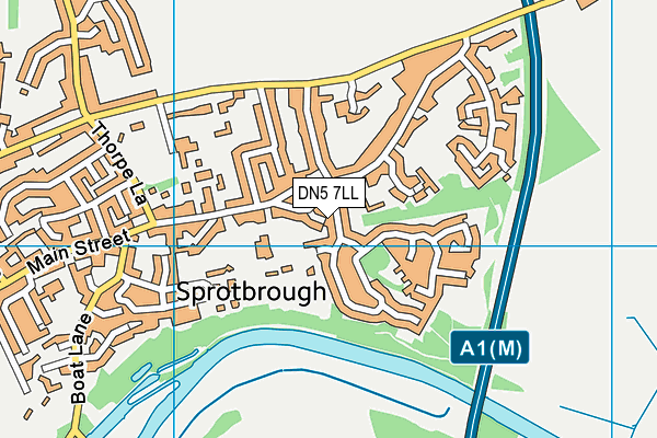 DN5 7LL map - OS VectorMap District (Ordnance Survey)