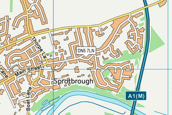 DN5 7LN map - OS VectorMap District (Ordnance Survey)