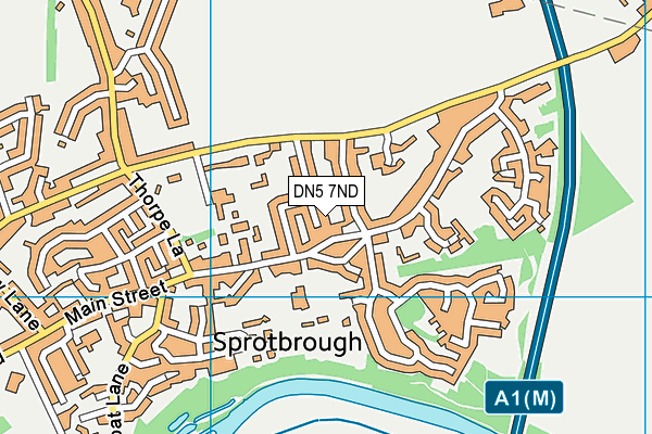 DN5 7ND map - OS VectorMap District (Ordnance Survey)