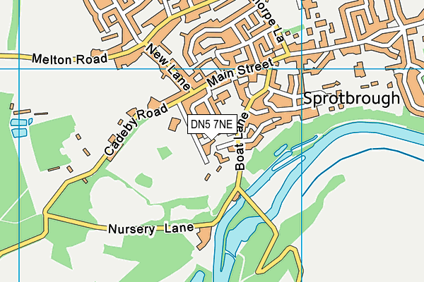 DN5 7NE map - OS VectorMap District (Ordnance Survey)