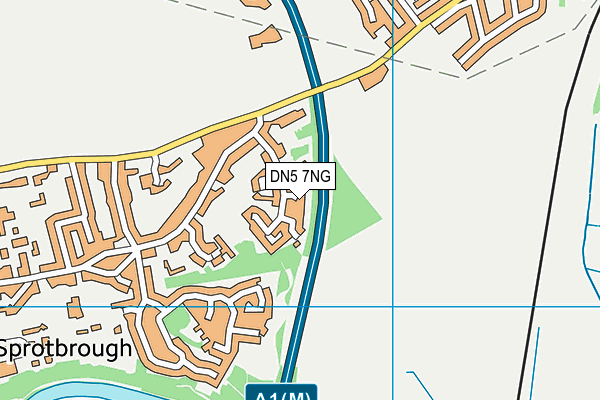 DN5 7NG map - OS VectorMap District (Ordnance Survey)