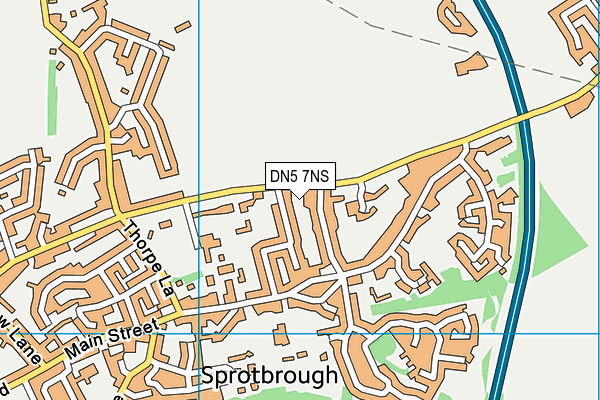 Sprotbrough Cricket Club map (DN5 7NS) - OS VectorMap District (Ordnance Survey)