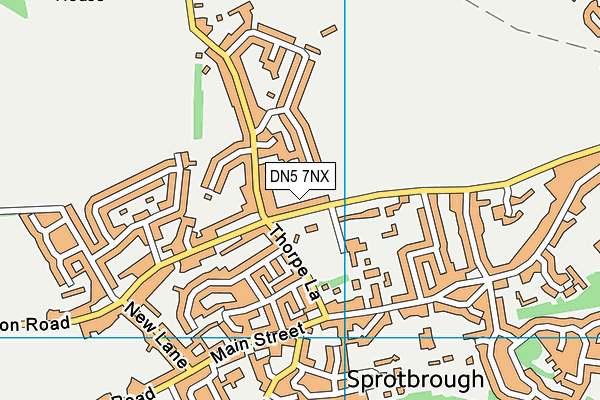 DN5 7NX map - OS VectorMap District (Ordnance Survey)