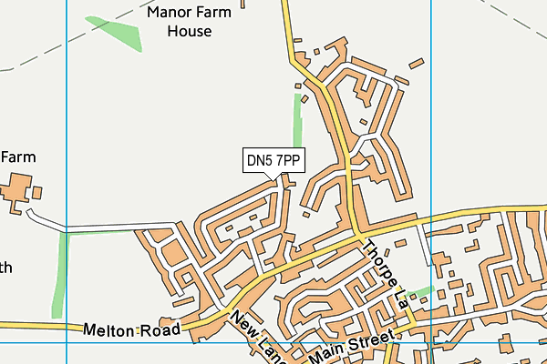 DN5 7PP map - OS VectorMap District (Ordnance Survey)