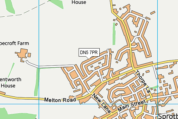 DN5 7PR map - OS VectorMap District (Ordnance Survey)