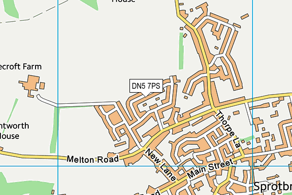 DN5 7PS map - OS VectorMap District (Ordnance Survey)