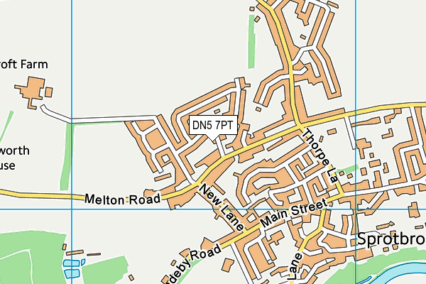 DN5 7PT map - OS VectorMap District (Ordnance Survey)