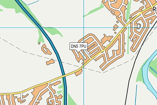 DN5 7PU map - OS VectorMap District (Ordnance Survey)