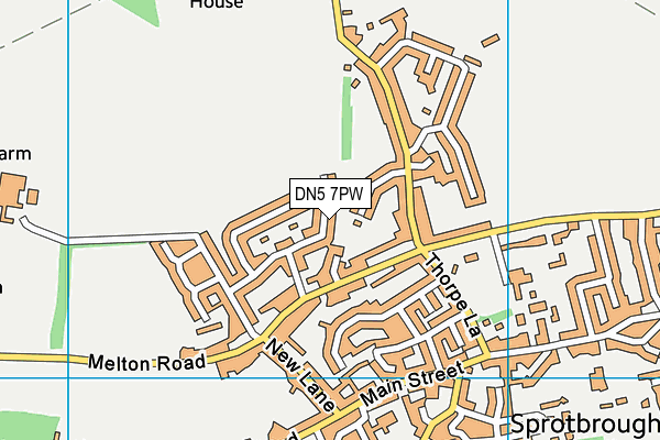 DN5 7PW map - OS VectorMap District (Ordnance Survey)