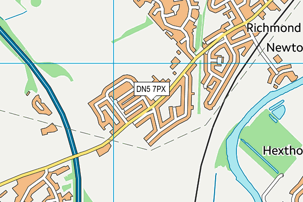 DN5 7PX map - OS VectorMap District (Ordnance Survey)