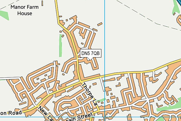 DN5 7QB map - OS VectorMap District (Ordnance Survey)