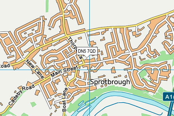 DN5 7QD map - OS VectorMap District (Ordnance Survey)
