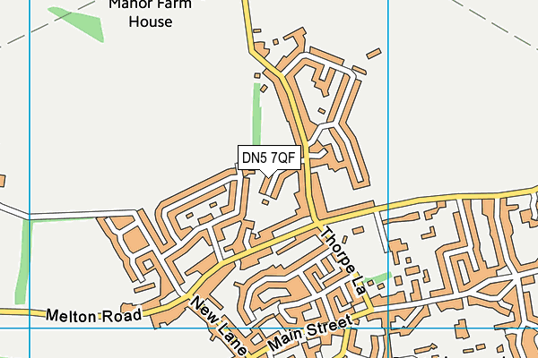DN5 7QF map - OS VectorMap District (Ordnance Survey)