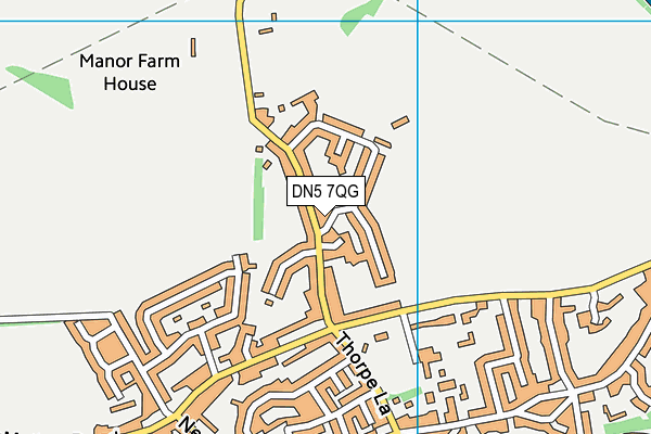 DN5 7QG map - OS VectorMap District (Ordnance Survey)