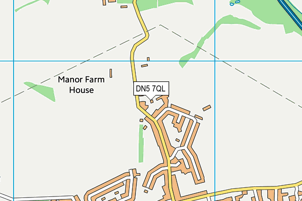 DN5 7QL map - OS VectorMap District (Ordnance Survey)