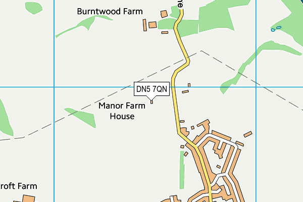 DN5 7QN map - OS VectorMap District (Ordnance Survey)